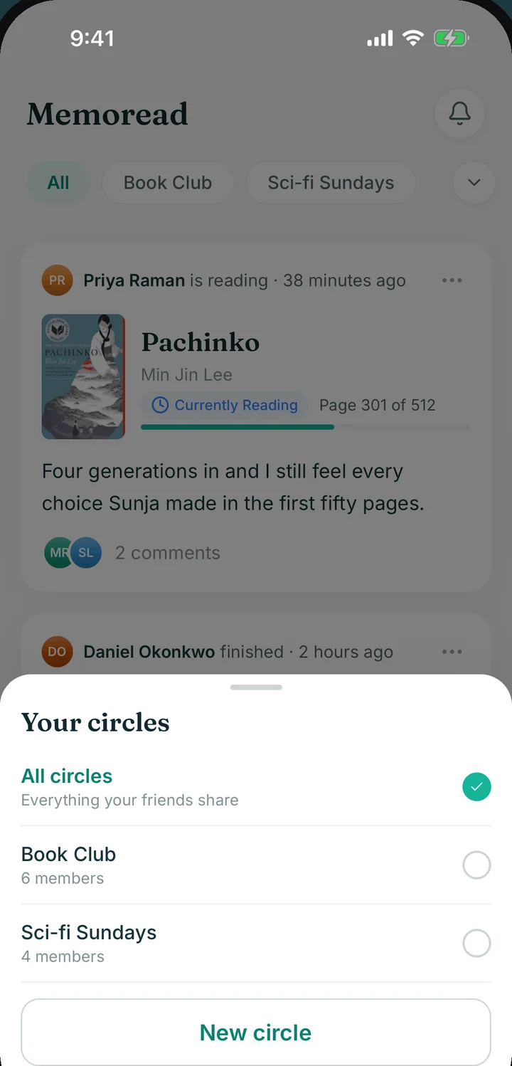 Choosing between your circles