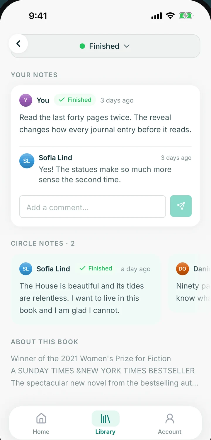 Notes from your circle on the same book